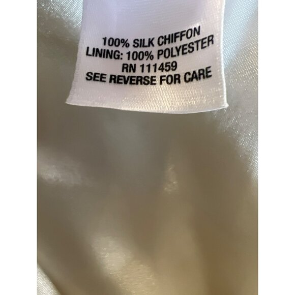 White House Black Market Silk Chiffon Strapless Dress 6 Short Prom Homecoming We - Picture 8 of 10